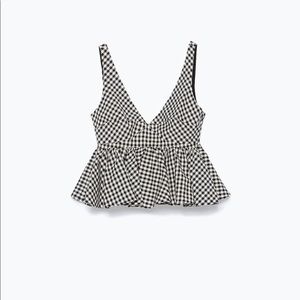 Zara Peplum Crop Top